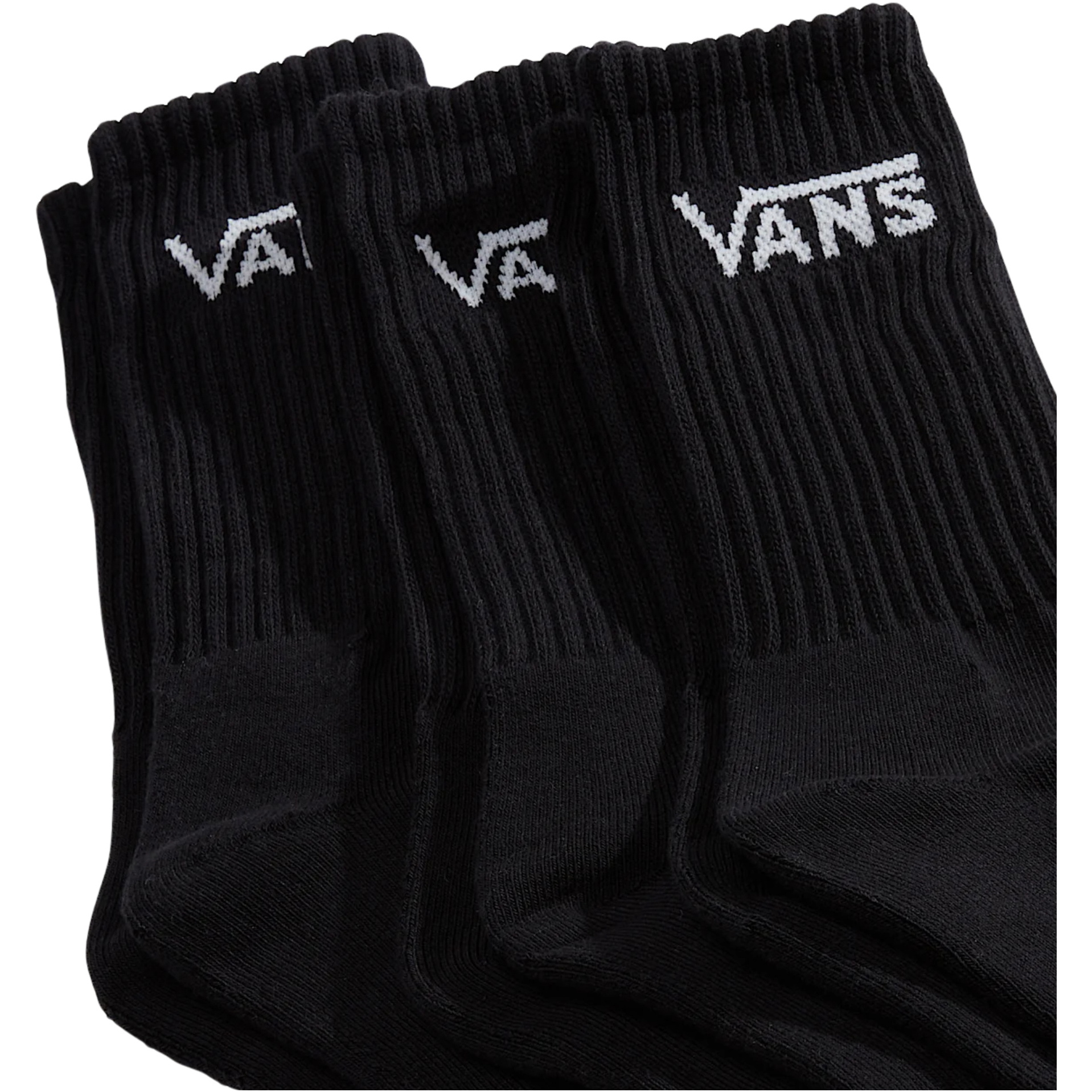 2026 Vans Classic Crew Socks (6 Pairs) VN000QCBBLK1 - Black